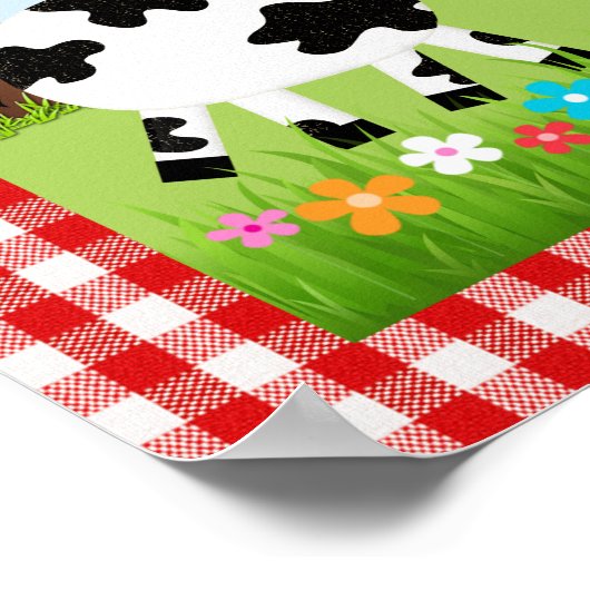 Kute farm Animals Birthday Party Poster (Hoek)