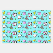 Kute farm Animals Gift Wrap Inpakpapier Vel (Voorkant 2)