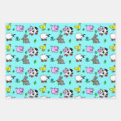 Kute farm Animals Gift Wrap Inpakpapier Vel (Voorkant)