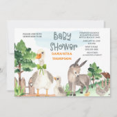 Kute farm Animals Green Boys Baby shower Kaart (Voorkant)