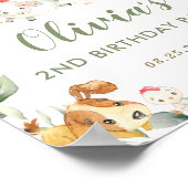 Kute farm Animals Greenerthday Welkomstbord Poster (Hoek)