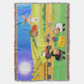Kute Farmhouse, Sheep en Chicken Deken (Voorkant Verticaal)