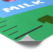 Kute favoriete drink cartoon-groeikaart poster (Hoek)