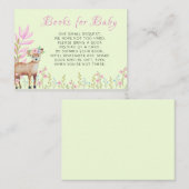 Kute Fawn Baby shower Book Request Enclosure Kaart (Voorkant / Achterkant)