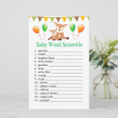 Kute fawn Baby word scramble game (Staand voorkant)