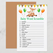 Kute fawn Baby word scramble game (Voorkant / Achterkant)