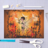 Kute fee met kleine draak tissuepapier (Craft)