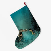 Kute fee met stoomdraak grote kerstsok (Achterkant (Hangend))