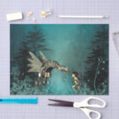 Kute fee met stoomdraak tissuepapier (Craft)