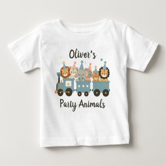 Kute feestdieren in de trein gepersonaliseerd (Voorkant)