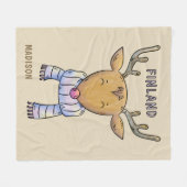 Kute Finse rendiernaam dekens (Voorkant (Horizontaal))