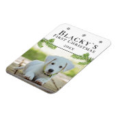 Kute first-kerstpuppy-kerstfoto magneet (Linkerzijde)