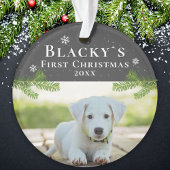 Kute first-kerstpuppy-kerstfoto ornament