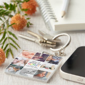 Kute First Moederdag Mama | Foto Collage Sleutelhanger (Voorkant Rechts)