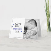 Kute First Papa Day | Foto Kaart (Voorkant)