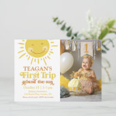 Kute first reis om de eerste zondag kaart (Staand voorkant)