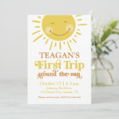 Kute first reis om de eerste zondag kaart (Staand voorkant)