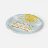 Kute first reis om de eerste zondag papieren bordje (Gekanteld)