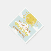 Kute first reis om de eerste zondag servet (Hoek)