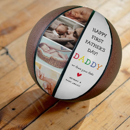 Kute First Vaderdag | Papa Foto Collage Basketbal