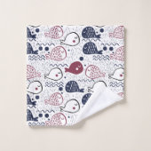 Kute Fish Pattern-handdoekset Bad Handdoek (Wasdoekje)