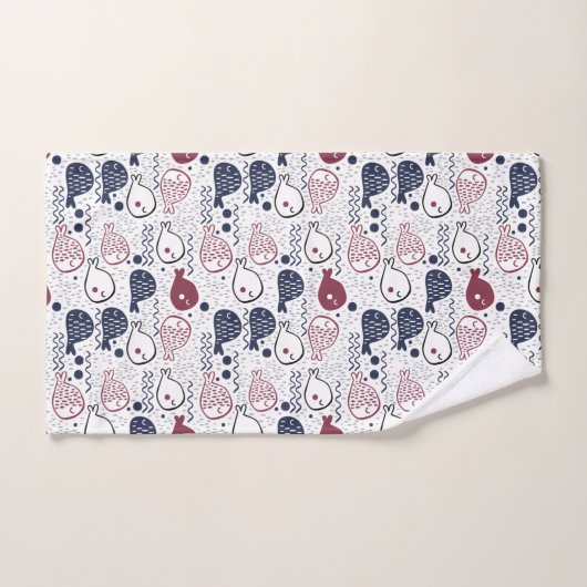 Kute Fish Pattern-handdoekset Bad Handdoek (Handdoek)