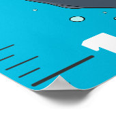 Kute fish zee creats cartoon growth chart poster (Hoek)