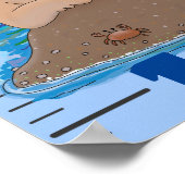 Kute fish zee creats cartoon growth chart poster (Hoek)