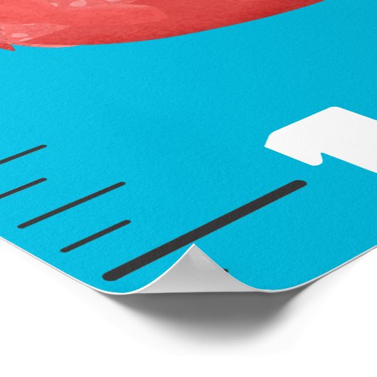 Kute fish zee creats cartoon growth chart poster (Hoek)