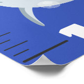 Kute fish zee creats cartoon growth chart poster (Hoek)