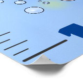 Kute fish zee creats cartoon growth chart poster (Hoek)