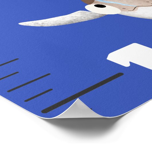 Kute fish zee creats cartoon growth chart poster (Hoek)