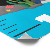 Kute fish zee creats cartoon growth chart poster (Hoek)