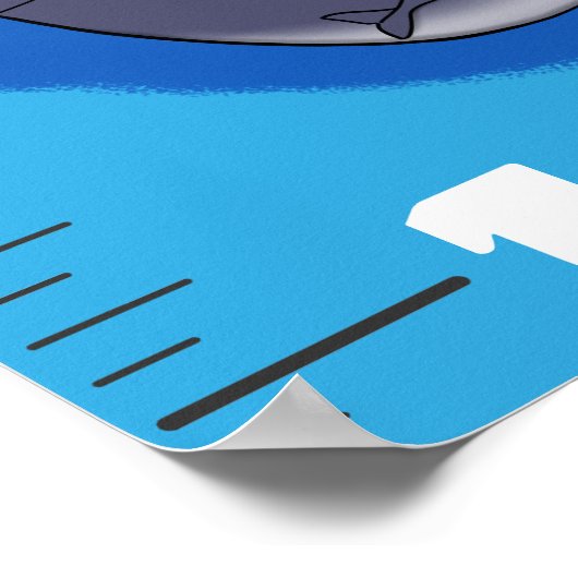 Kute fish zee creats cartoon growth chart poster (Hoek)