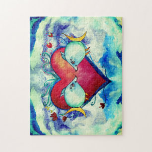 Kute Fishes & Heart Legpuzzel