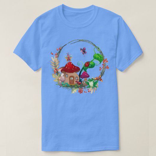 Kute flakkerende kattekern esthetische paddenstoel t-shirt (Design voorkant)