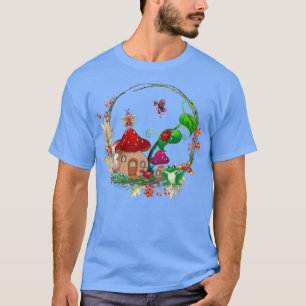 Kute flakkerende kattekern esthetische paddenstoel t-shirt