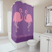 Kute Flamingos aangepaste tekstgordijnen Douchegordijn (In situ)