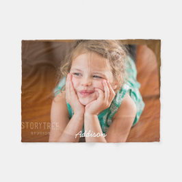 Kute fleece Blanket met foto Deken