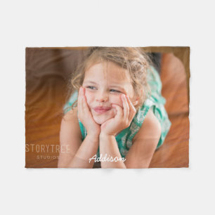 Kute fleece Blanket met foto Deken