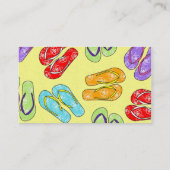 Kute Flip Flop Beach Theme Visitekaartje (Achterkant)