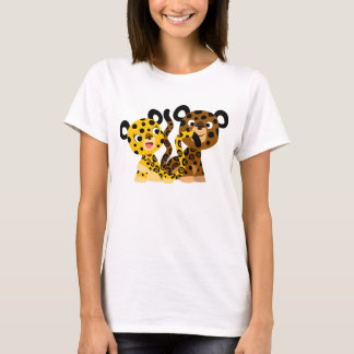 Kute flirtatieuze Cartoon Jaguars Women T-Shirt