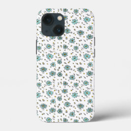 Kute Floral Pattern Hoesje-Mate Tough Apple iPhone Case-Mate iPhone Case