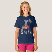 Kute Flower 1st Grade Terug naar school T-shirt (Voorkant volledig)