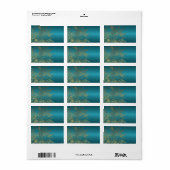 Kute flower henna hand getrokken design etiket (Full Sheet)