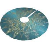 Kute flower henna hand getrokken design kerstboom rok (Gekanteld)