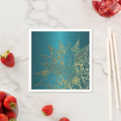 Kute flower henna hand getrokken design servet (Insitu)