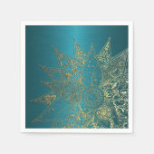 Kute flower henna hand getrokken design servet (Voorkant)