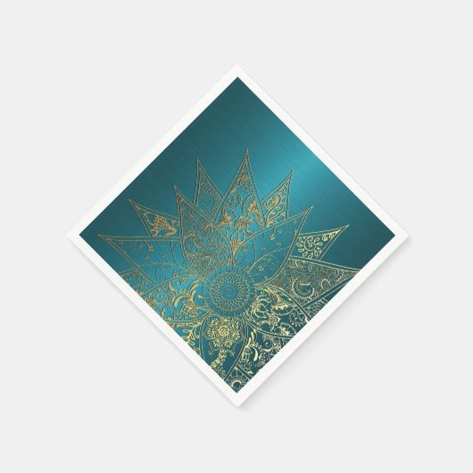 Kute flower henna hand getrokken design servet (Hoek)