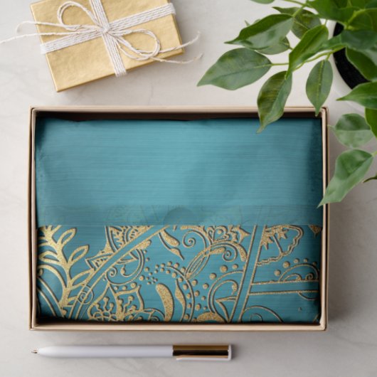 Kute flower henna hand getrokken design tissuepapier (Geschenk)